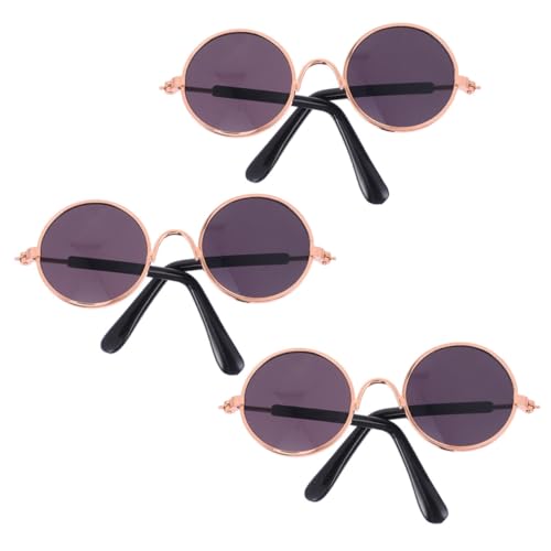 DIKACA 2St Mini-Brille tierkostüme Puppen Kleidung Accessoire für Puppen Modebrillen mini metallische Gläser Puppenzubehör Hund Brille Hund Eisenlegierung Black DIKACA 2St Mini-Brille tierkostüme Puppen Kleidung Accessoire für Puppen Modebrillen mini metallische Gläser Puppenzubehör Hund Brille Hund Eisenlegierung Black von DIKACA