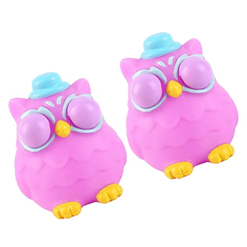 2St Prise Musik owl Stretchy Toys Relief Toy Squeeze Ball Kinderspielzeug spaß Geschenke Spielzeuge Druckspielzeug für Kinder Neuheit Squeeze-Spielzeug Schreibtisch unruhig TPR von DIKACA