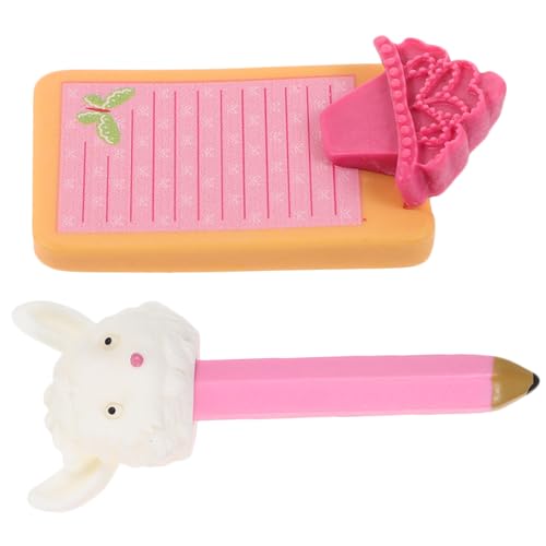 DIKACA 2Stücke Cartoon Schaf Bleistift Aus Harz DIY Mini Notebook Zubehör Flatback Charm Für Scrapbooking Und Handyhüllen Perfektes Handwerksmaterial Für Kreative Projekte von DIKACA