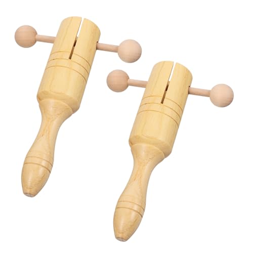 DIKACA 2Stücke Handheld Holz Rasseln Percussion Instrumente für Erwachsene Musikspielzeug zur Klangwahrnehmung Kreativität im Kindergarten DIKACA 2Stücke Handheld Holz Rasseln Percussion Instrumente für Erwachsene Musikspielzeug zur Klangwahrnehmung Kreativität im Kindergarten von DIKACA