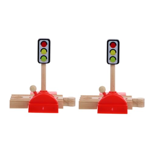 DIKACA 2Stücke Holz Zugbahn Zubehör Verkehrssignal für Kreative Spielwelten Sicheres und Langlebiges Holzspielzeug für Zuhause Kindergärten DIKACA 2Stücke Holz Zugbahn Zubehör Verkehrssignal für Kreative Spielwelten Sicheres und Langlebiges Holzspielzeug für Zuhause Kindergärten von DIKACA