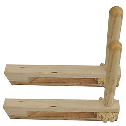 DIKACA 2Stücke Holzratsche Geräuschmacher für Kreatives zur Frühen Bildung Sicheres Handspielinstrument für Kleinkinder Musik und Spaß von DIKACA