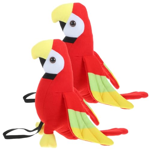 DIKACA Piratenvogel-Requisite Plüschpapagei Auf Der Schulter Ausgestopftes Vogelspielzeug Für Geburtstagsfeiern von DIKACA