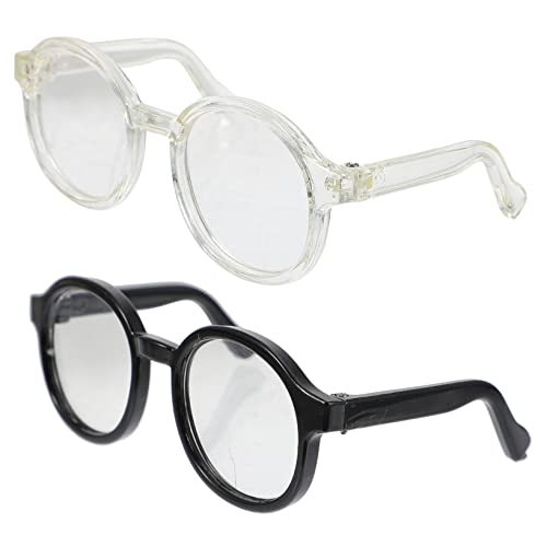 DIKACA 2Stücke Puppen DIY Dekoration Zubehör Für Große Puppen Puppenbrille Und Transparent Puppen Anlagezubehör von DIKACA