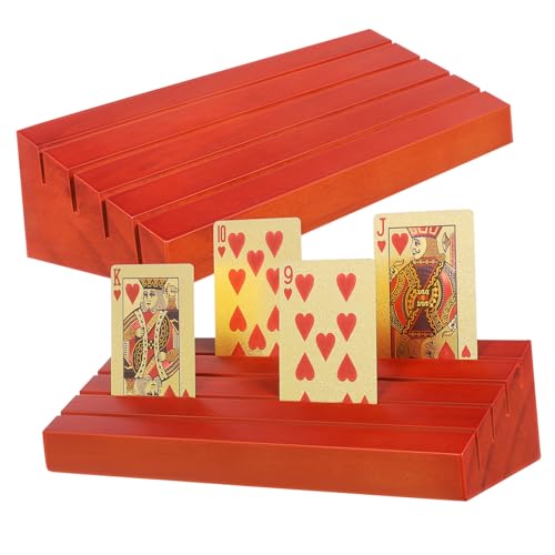DIKACA 2Stücke Spielkartenhalter Aus Holz Stabiler Kartenständer Für Kartenspiele Zur Präsentation Und Aufbewahrung Von Spielkarten DIKACA 2Stücke Spielkartenhalter Aus Holz Stabiler Kartenständer Für Kartenspiele Zur Präsentation Und Aufbewahrung Von Spielkarten von DIKACA