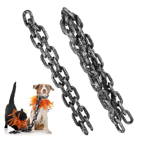 DIKACA 2Stücke Teiliges Halloween Simulation Kette Aus Party Für Gefangene Und Lange Eisenkette Für Kreative Halloween Layouts Und Fotostützen von DIKACA