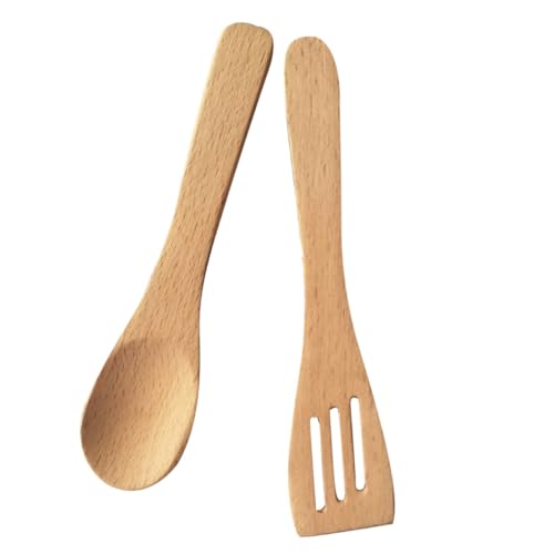 DIKACA 2Stücke Teiliges Holzspielzeug Küchenset für Holzspatel und Löffel Pädagogisches für Rollenspiele und Kreative Aktivitäten der Kinderküche DIKACA 2Stücke Teiliges Holzspielzeug Küchenset für Holzspatel und Löffel Pädagogisches für Rollenspiele und Kreative Aktivitäten der Kinderküche von DIKACA