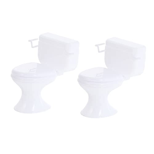 DIKACA 2Stücke Toilettenspielzeug Für Puppenhaus Zubehör Weiß Für Kreative Rollenspiele Und Realistische Badezimmer Szenarien DIKACA 2Stücke Toilettenspielzeug Für Puppenhaus Zubehör Weiß Für Kreative Rollenspiele Und Realistische Badezimmer Szenarien von DIKACA