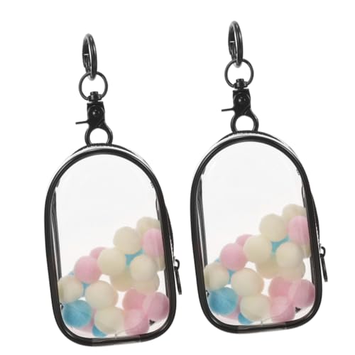 DIKACA 2Stücke Transparente Puppenpräsentationstaschen Mit Schlüsselanhänger Und Pom Poms Sammlertaschen Für Mini Figuren Und Puppen Und Staubdicht DIKACA 2Stücke Transparente Puppenpräsentationstaschen Mit Schlüsselanhänger Und Pom Poms Sammlertaschen Für Mini Figuren Und Puppen Und Staubdicht von DIKACA