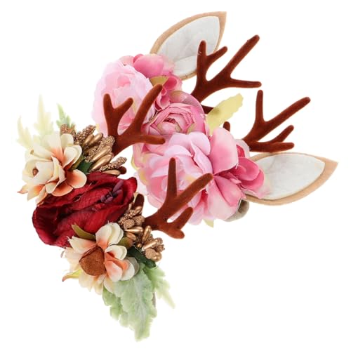 DIKACA 2Stücke Weihnachtsgeweih Stirnband Für Rentier Haarreifen Kopfschmuck Leicht Und Bequem Weihnachtsgeschenk Perfektes Haarzubehör Für Festliche Anlässe von DIKACA