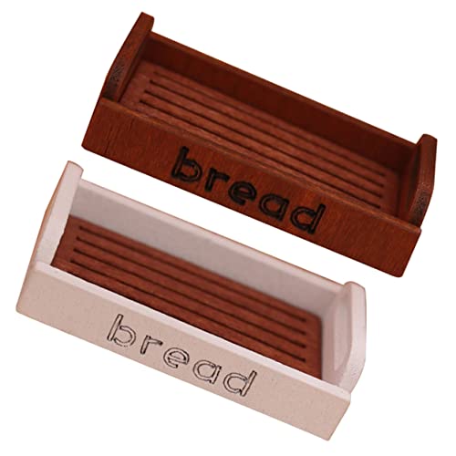 DIKACA 2pcs Puppenhaus Brotkorb Mini Dekoration Kinder Mini Lebensmittelkörbe von DIKACA