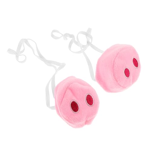 DIKACA 2st Schweinenase Krücke Dekoration Cartoon-nase Halloween-nase Monitordekoration Anhänger Requisiten Gewürztasse Sahnekännchen Süßigkeiten Requisiten Tragbare Nase Rosa Stoff von DIKACA