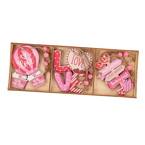 DIKACA 3 Boxen Herz-buchstabenbehänge Ornamente Valentinstag Vintage Holzanhänger Holzbehänge Baumanhänger Für Paare Valentinstag Partydekorationen DIKACA 3 Boxen Herz-buchstabenbehänge Ornamente Valentinstag Vintage Holzanhänger Holzbehänge Baumanhänger Für Paare Valentinstag Partydekorationen von DIKACA