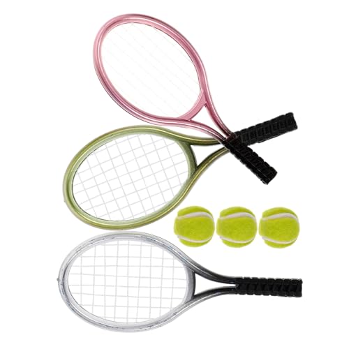 DIKACA 3 Sätze Fotografie Requisiten Werkzeug Tennisschläger dekoratives Werkzeugdekor Korb Dekoration hochzeitsdeko Modell eines Spielzeugwerkzeugs Mini- -Werkzeug- Plastik von DIKACA