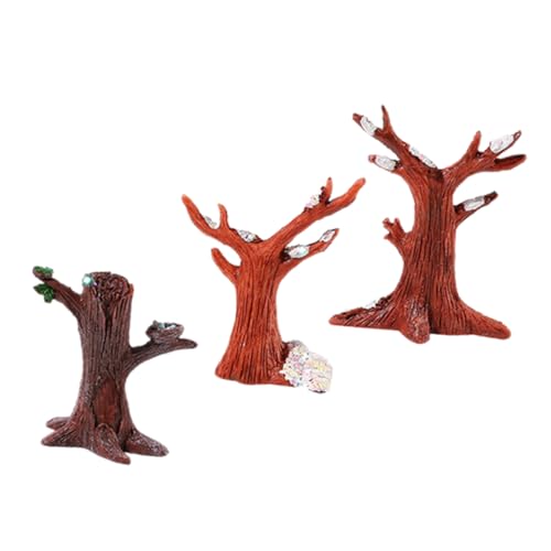 3St Simulierter Kleiner Baum Landschaft DIY Bäume Miniaturbäume Modelle Kunsthandwerk aus Kunstharz Mini-Szenen-Layout-Modell Mini-Sandtisch-Pflanzenmodell Weihnachten schmücken von DIKACA