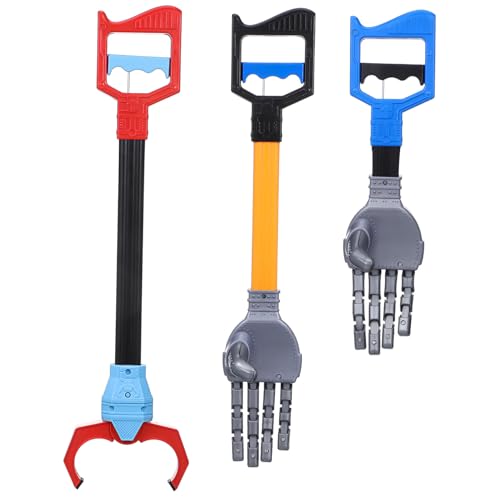 DIKACA 3 Stück Grabber -Werkzeug Roboterarmspielzeug Greifspielzeug für klein Roboterhandspielzeug Handgreifer Interaktives Tool aufnehmen Greifstock Plastik von DIKACA