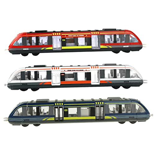 DIKACA 3 Stück Kinderspielzeug Für Elektrische Züge Kindersimulationszugspielzeug Elektrische Kindereisenbahn Kindereisenbahnspielzeug Spielzeugeisenbahn Legierung von DIKACA