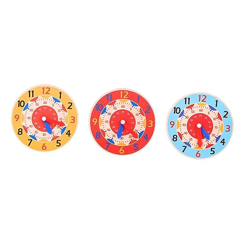DIKACA 3 Stück Lehrmittel für Uhren holzspielzeug lernuhr Süße Uhr Unterrichtsuhren für Puzzlematte Puzzlekleber Uhr für Uhr-Design- hölzern DIKACA 3 Stück Lehrmittel für Uhren holzspielzeug lernuhr Süße Uhr Unterrichtsuhren für Puzzlematte Puzzlekleber Uhr für Uhr-Design- hölzern von DIKACA