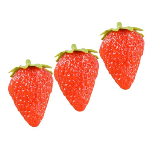 DIKACA 3 Stück Simulierte Erdbeere Erdbeerpartydekorationen Früchte Erdbeer Sachen gefälscht Strawberry Decor tischdeko esstisch künstliches Erdbeermodell künstliche Erdbeeren PVC rot DIKACA 3 Stück Simulierte Erdbeere Erdbeerpartydekorationen Früchte Erdbeer Sachen gefälscht Strawberry Decor tischdeko esstisch künstliches Erdbeermodell künstliche Erdbeeren PVC rot von DIKACA