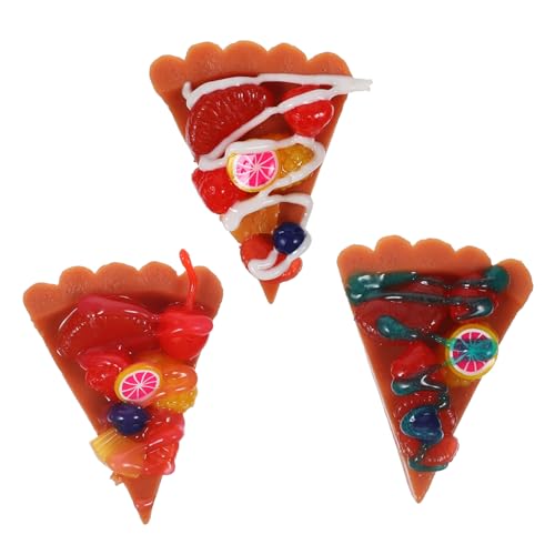 DIKACA 3 Stück Simulierte Pizza -Anhänger Dreieckige Pizza-Requisite Mini-Stückpizza Mini-Pizza-Ornament Mini-Simulationsdreieckpizza Simulierter Stück-Pizza-Charme PVC DIKACA 3 Stück Simulierte Pizza -Anhänger Dreieckige Pizza-Requisite Mini-Stückpizza Mini-Pizza-Ornament Mini-Simulationsdreieckpizza Simulierter Stück-Pizza-Charme PVC von DIKACA