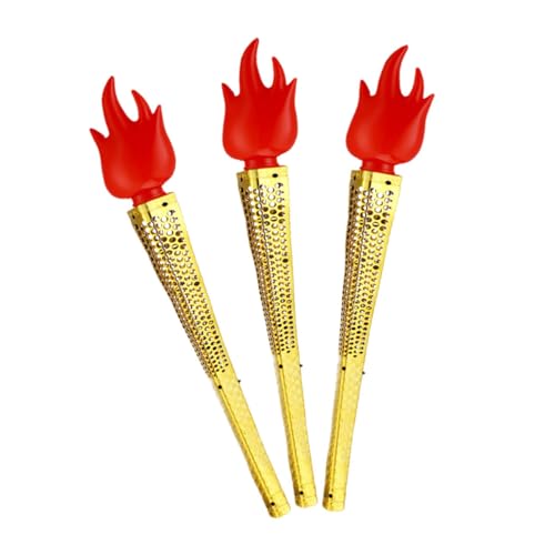 DIKACA 3 Stück Simulierte Spielzeuge Fackel Requisiten Simulierte Flammen Dekoration Geburtstagsparty Gastgeschenke Fackel Für Cosplay Bühnen Requisiten Cheerleading Requisiten von DIKACA