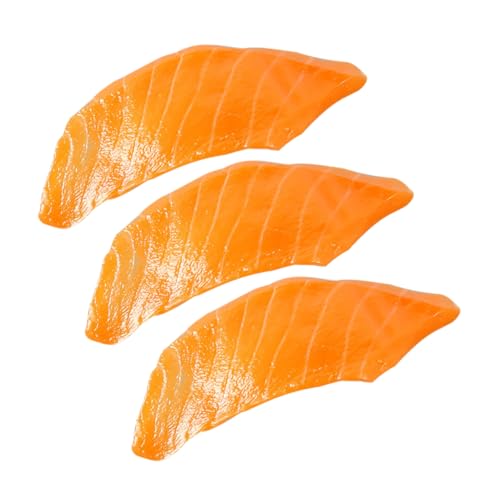 DIKACA 3 Stücke Lebensechte Lachs Scheiben Simulierte Gefälschte Lebensmittel Für Küche Decor Künstliche Lachs Modelle DIKACA 3 Stücke Lebensechte Lachs Scheiben Simulierte Gefälschte Lebensmittel Für Küche Decor Künstliche Lachs Modelle von DIKACA