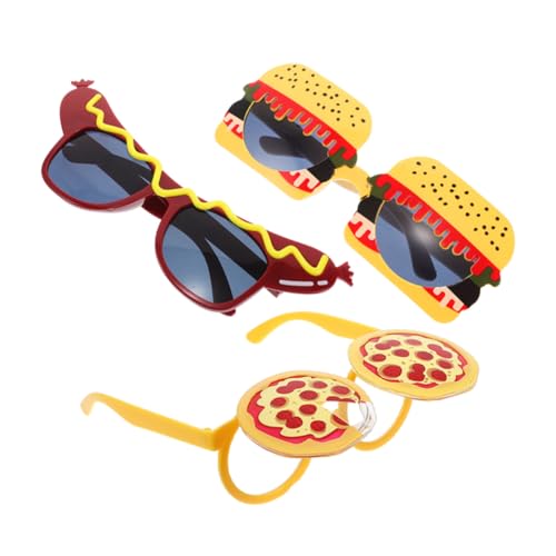 DIKACA 3 Stück Teiliges Fast Food Sonnenbrillen mit Pizza Hamburger und Hot Dog Lustige Partybrillen mit Transparenten Gläsern Wiederverwendbar Leicht für Erwachsene für Luau Geburtstag DIKACA 3 Stück Teiliges Fast Food Sonnenbrillen mit Pizza Hamburger und Hot Dog Lustige Partybrillen mit Transparenten Gläsern Wiederverwendbar Leicht für Erwachsene für Luau Geburtstag von DIKACA