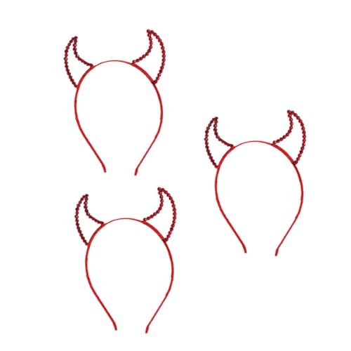 DIKACA 3 Stück Teiliges Rotes Teufelshorn Haarreif mit Funkelnden Strasssteinen Langlebige Festival Haarreifen Originelles Halloween Kostümzubehör für Mädchen und Partyveranstaltungen DIKACA 3 Stück Teiliges Rotes Teufelshorn Haarreif mit Funkelnden Strasssteinen Langlebige Festival Haarreifen Originelles Halloween Kostümzubehör für Mädchen und Partyveranstaltungen von DIKACA