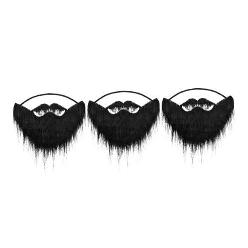 DIKACA 3 Stück Teiliges Selbstklebender Schwarzer Fake und Schnurrbart für Männer Elastisch Verstellbar für Halloween Kostüme Partyzubehör und Cosplay Accessoires DIKACA 3 Stück Teiliges Selbstklebender Schwarzer Fake und Schnurrbart für Männer Elastisch Verstellbar für Halloween Kostüme Partyzubehör und Cosplay Accessoires von DIKACA