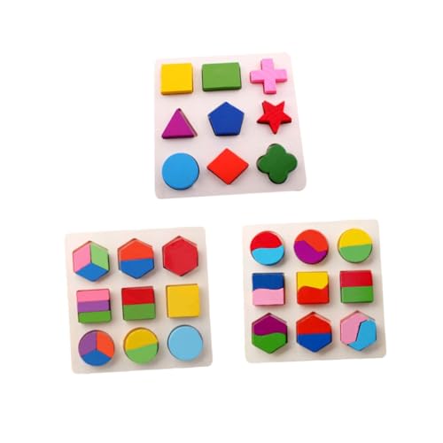 DIKACA Frühlernspielzeug – 3-teiliges Holzformbrett Puzzle Für Jungen Und Mädchen Ab 3 Jahren von DIKACA