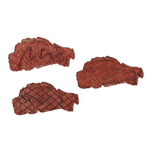 DIKACA 3 Teiliges Steak Modell Simuliertes Gekochtes Fleisch Gefälschtes Steak Künstliches Steak Realistisches Essen Küchen Essen Foto Requisite Gefälschtes Lebensmittelmodell DIKACA 3 Teiliges Steak Modell Simuliertes Gekochtes Fleisch Gefälschtes Steak Künstliches Steak Realistisches Essen Küchen Essen Foto Requisite Gefälschtes Lebensmittelmodell von DIKACA