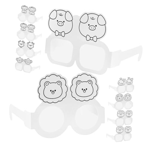 DIKACA 30 Stück Papierbrillenrahmen Partygeschenk Brillen für selbst basteln Cartoonbrille DIY-Versorgung Gläser zum Dekorieren Papiergläser zum Basteln Maskenbrille Weiß DIKACA 30 Stück Papierbrillenrahmen Partygeschenk Brillen für selbst basteln Cartoonbrille DIY-Versorgung Gläser zum Dekorieren Papiergläser zum Basteln Maskenbrille Weiß von DIKACA