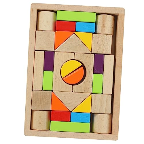 DIKACA 30 Stück zum Stapeln von Holz fokussiert Educational Toys für stapelspiel Holzklötze Bauen Holzspielzeug für Holzblöcke hölzern von DIKACA