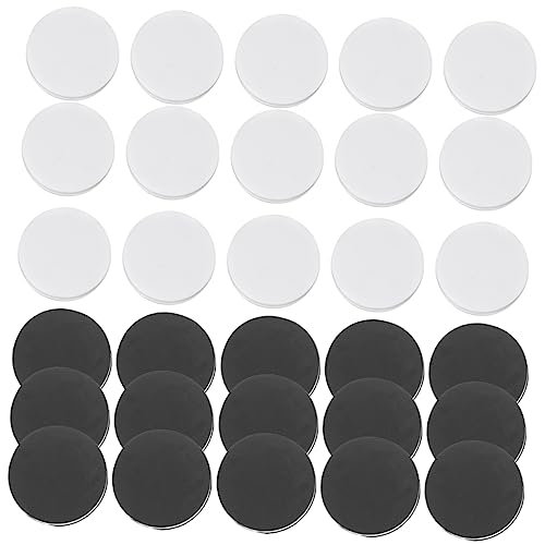 DIKACA 30 Stücke Schwarze und weiße Schachstücke Gegen Spiel Erwachsene Brettspiele Schachfiguren Backgammon Schach zubehör schachspiele praktischer Schachersatz schwarzes Schach Plastik von DIKACA