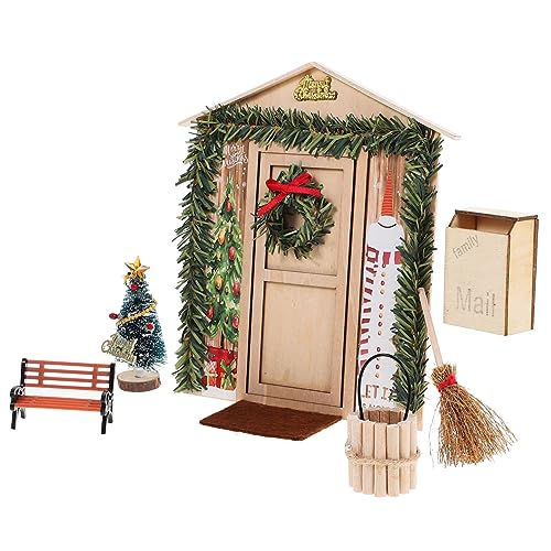 DIKACA Kleines Puppenhaus 36 Teiliges Miniatur Puppenhaus Weihnachtsdekor DIY Weihnachtsatmosphäre Mit Tür Szenen Modell Requisiten Für Puppenhaus Holzfarbene Dekoration Für Und Sammler DIKACA Kleines Puppenhaus 36 Teiliges Miniatur Puppenhaus Weihnachtsdekor DIY Weihnachtsatmosphäre Mit Tür Szenen Modell Requisiten Für Puppenhaus Holzfarbene Dekoration Für Und Sammler von DIKACA