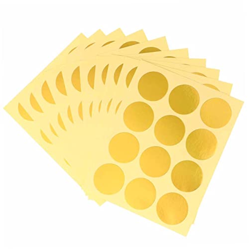 DIKACA 360 Stück schicke Etiketten klebesticker Stickers Aufkleber Envelope Sealing Stickers handgemacht Aufkleber Handmade Sticker modische Aufkleber stilvolle Aufkleber Golden von DIKACA