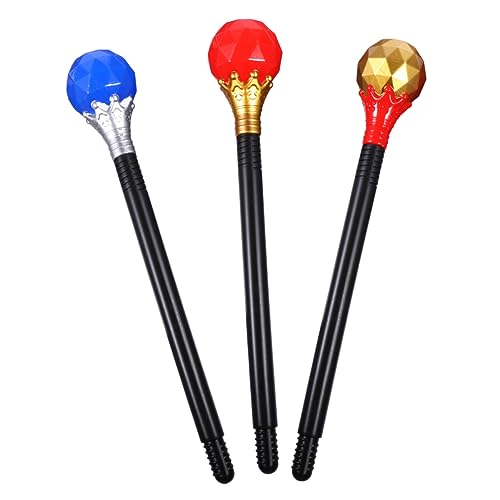DIKACA 3St kindes Toys Dekoration Party spielsachen verkleidung -Requisite Zauberstab Requisiten Bühnenstab Prop plastische Schrift Königin Zauberstab Plastik DIKACA 3St kindes Toys Dekoration Party spielsachen verkleidung -Requisite Zauberstab Requisiten Bühnenstab Prop plastische Schrift Königin Zauberstab Plastik von DIKACA