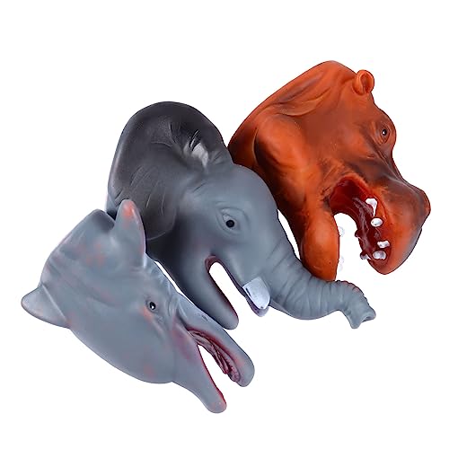 DIKACA 3Stücke Fingerspielzeug Weiche Tier Handpuppen Aus Elefant Nilpferd Lernspielzeug Für Kreatives Und Puppenspiel DIKACA 3Stücke Fingerspielzeug Weiche Tier Handpuppen Aus Elefant Nilpferd Lernspielzeug Für Kreatives Und Puppenspiel von DIKACA