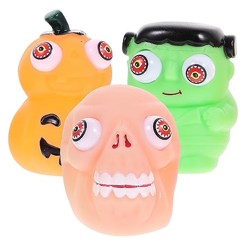 DIKACA 3Stücke Halloween Quetschspielzeug Gruselige Monster Mit Aufploppenden Augen Für Partys Spukhäuser Und Kindergeburtstage Lustige Deko Und Stressabbau Spielzeuge von DIKACA