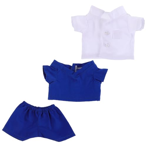 DIKACA 3Stücke Plüschbärenkostüm Teiliges Outfit Für Stofftiere Handgefertigtes Zubehör Mit Charmantem Design Bequemer Für Kreatives Und Cosplay von DIKACA