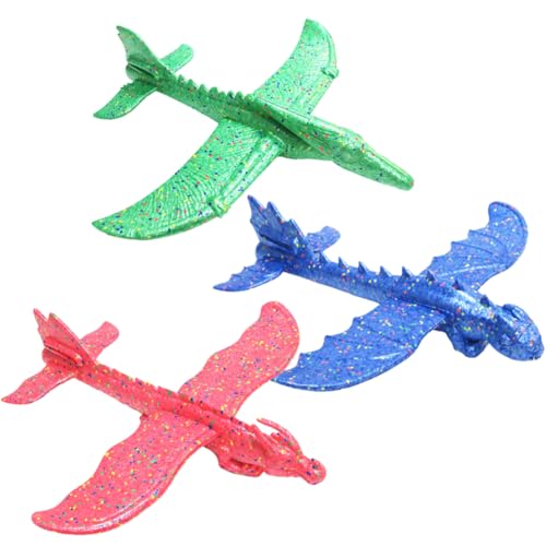 DIKACA 3Stücke Teiliges Handwurf Flugzeugmodell aus Pterosaur Drachen und Flugzeug für Outdoor Spiele Zufällige Farben Leicht und Fördert Fantasie DIKACA 3Stücke Teiliges Handwurf Flugzeugmodell aus Pterosaur Drachen und Flugzeug für Outdoor Spiele Zufällige Farben Leicht und Fördert Fantasie von DIKACA