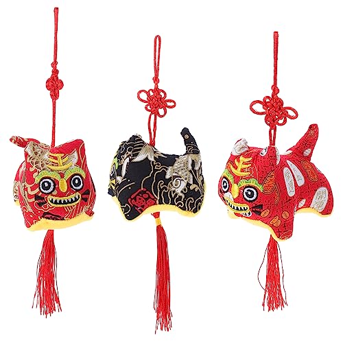 DIKACA 3st Günstiger Stofftiger Feng-Shui-anhänger Jahr Der Tiger-Maskottchen-Puppe Entzückende Stoffpuppenspielzeuge Tigerförmiges Stoffspielzeug Plüschia Statue Tier Künstlerisches Tuch von DIKACA