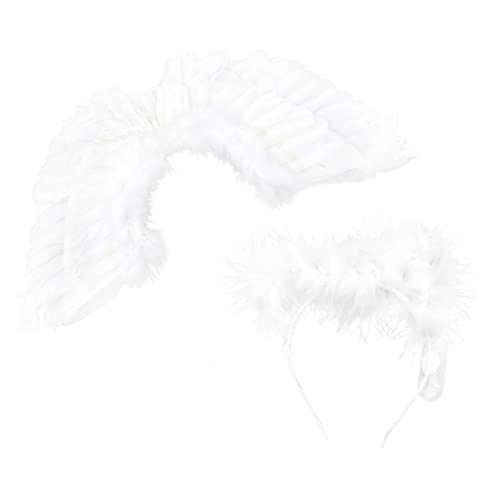DIKACA Kleider 3st Kleidung Outfits Cosplay-engel-kostüm Flügel-kopfschmuck-kostüm Kind Led Kopfbedeckung Kinderkleidung von DIKACA