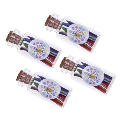 DIKACA 4 Mini Mini Wachsmalstifte Puppenhaus Mini Zeug Mini Wachsmalstifte Puppenspielzeug Dekoration Mini Wachsmalstifte Modell Wachsmarker Bleistift Mini von DIKACA