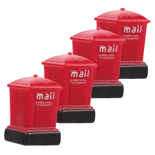 DIKACA 4 Pcs Mini House Möbelmodell Harz Mini Mailbox Für Schreibtisch Winzig DIKACA 4 Pcs Mini House Möbelmodell Harz Mini Mailbox Für Schreibtisch Winzig von DIKACA