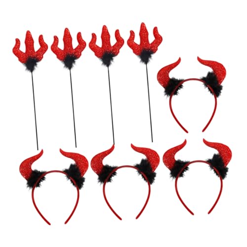 DIKACA 4 Sätze Teiliges Halloween Teufel Kostümset mit Hörner Haarreif und Langlebige und Cosplay Accessoires für Damen und Herren Vielseitig Einsetzbar für Fasching und Mottopartys DIKACA 4 Sätze Teiliges Halloween Teufel Kostümset mit Hörner Haarreif und Langlebige und Cosplay Accessoires für Damen und Herren Vielseitig Einsetzbar für Fasching und Mottopartys von DIKACA