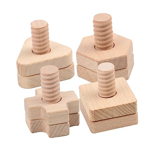 DIKACA 4 Sets Schrauben Passende Bausteine ​​Puzzles Für Kleinkinder Für Kleinkinder Kleinkinderpuzzle Kinderspielzeug Muttern Montagespielzeug Schraubenmutternspielzeug Schrauben von DIKACA