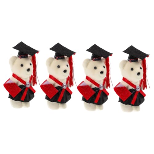 DIKACA 4 Stück Abschlussbär Mini Plüschtiere Weiche Flauschige Puppe Plüschtier Partybedarf Plüschbär Stoffbär Dekorativer Abschluss Plüschbär Abschluss Plüschbär Puppe DIKACA 4 Stück Abschlussbär Mini Plüschtiere Weiche Flauschige Puppe Plüschtier Partybedarf Plüschbär Stoffbär Dekorativer Abschluss Plüschbär Abschluss Plüschbär Puppe von DIKACA