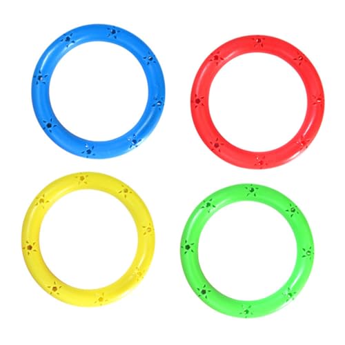 DIKACA 4 Stück Armband Handrassel Handrasseln Ring Rasselring Tragbarer Schüttler Sportspielzeug Regenbogen-handdrachen Gymnastik-Tanz-rassel- Gymnastik-tanzstütze Abs von DIKACA