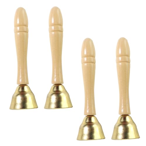 DIKACA 4 Stück Auf Die Messingglocke Musikspielzeug Kinderglockenspielzeug Glocken Musikalische Percussion-Instrumente Musikalisches Kinderspielzeugglocke Hölzern DIKACA 4 Stück Auf Die Messingglocke Musikspielzeug Kinderglockenspielzeug Glocken Musikalische Percussion-Instrumente Musikalisches Kinderspielzeugglocke Hölzern von DIKACA